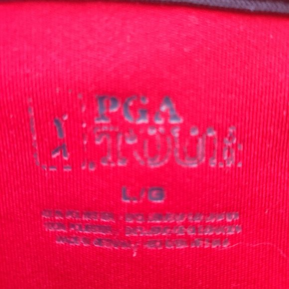 PGA Tour golf shirt red and black men's size L - Picture 4 of 5